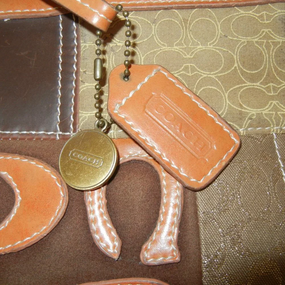 Coach Leather Gallery Purse Shoulder Bag Signature Brown Logo Hangtag Lined - Picture 12 of 14